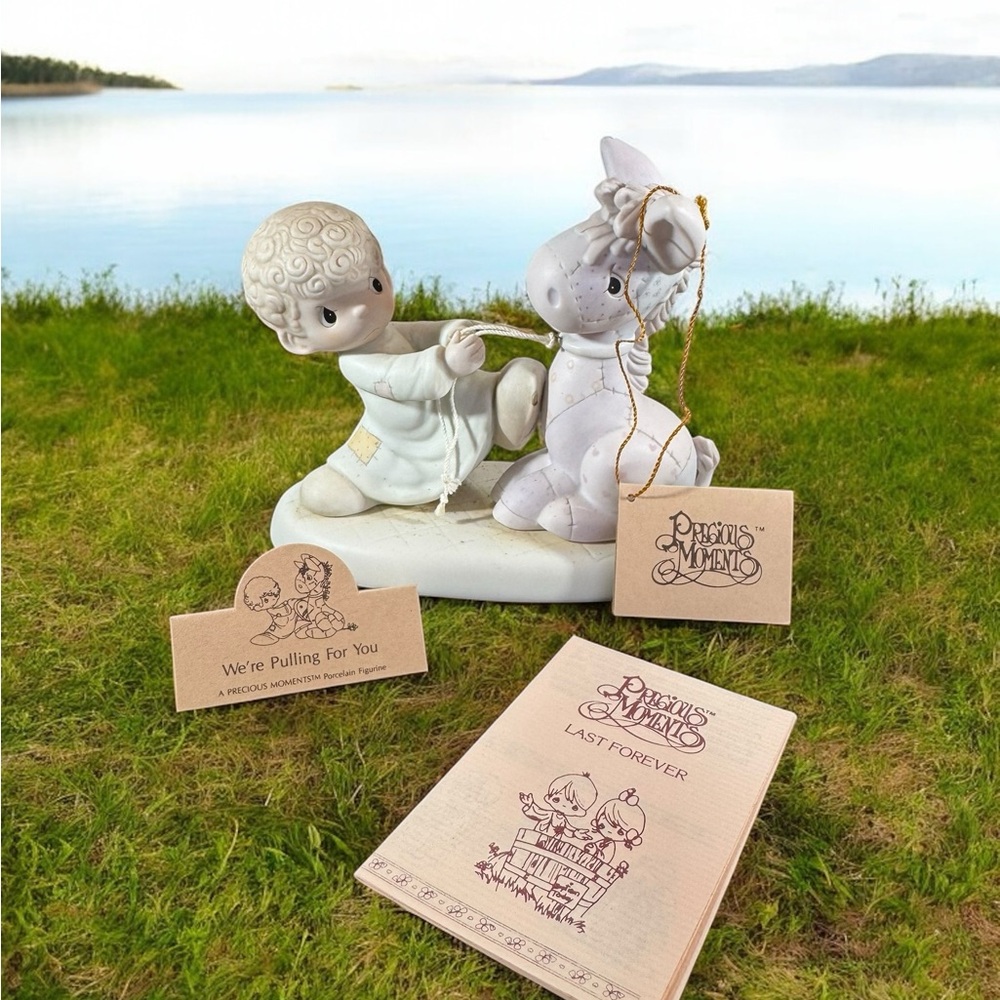 Precious Moments Figurine with Boy and Donkey